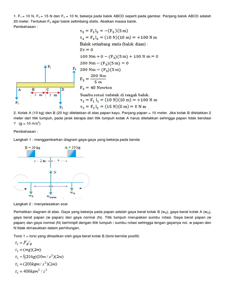 Soal Benda Tegar Docx