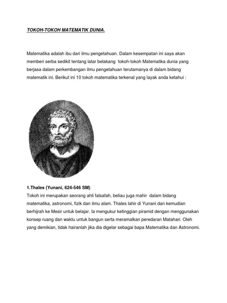 Tokoh Tokoh Matematik Dunia Pdf