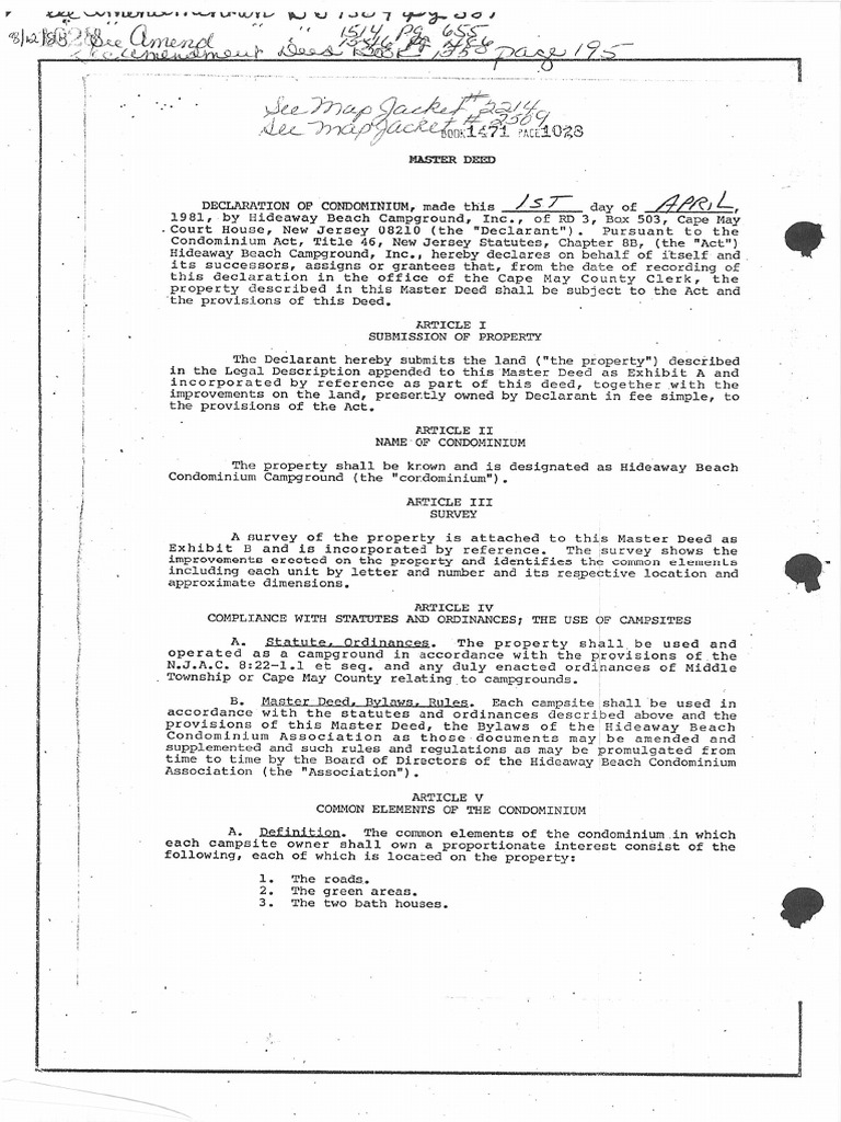 Master Deed | PDF