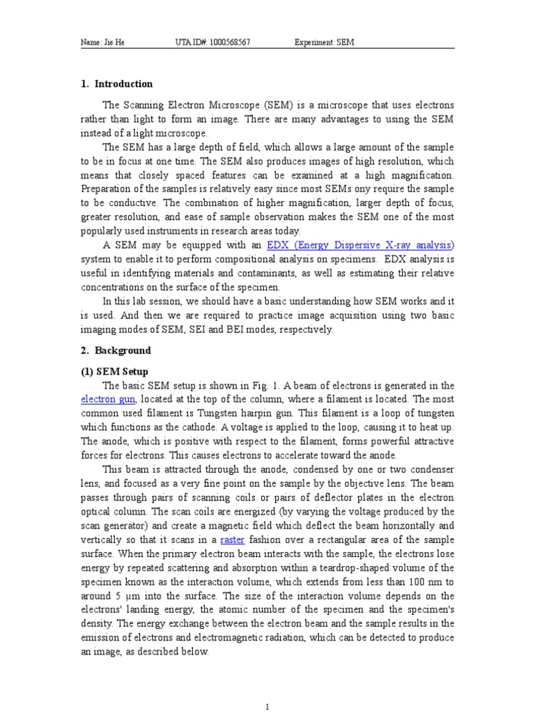Understanding Scanning Electron Microscopy | PDF | Energy Dispersive X ...