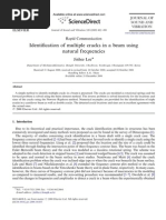 Identification of Multiple Cracks in A Beam Using Natural Frequencies, Lee, 2009