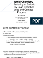 Manufacturing of Sulfuric Acid by Lead Chamber Process and Contact Process