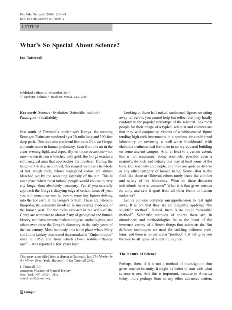 What 'S So Special About Science?: Letters | PDF | Experiment | Paradigm