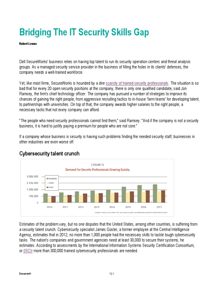 Bridging IT Security Skills Gap | PDF | Computer Security | Security