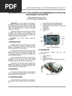 Implementation of A Pid Controller Embedded in A Fpga For Positioning A DC Motor