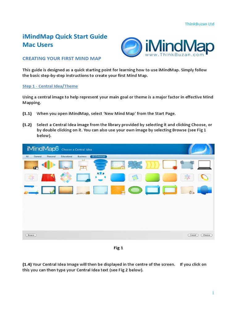 iMindMap Quick Start Guide for Mac | PDF | Hyperlink | Icon (Computing)