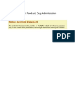Notice: Archived Document: U.S. Food and Drug Administration