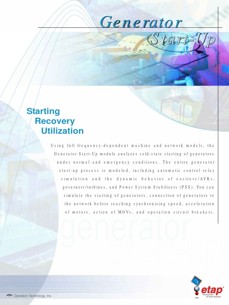 Generator Startup | PDF | Electric Generator | Electric Power System