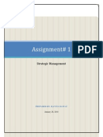 Assignment# 1: Strategic Management