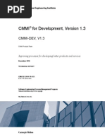 Cmmi For Development, Version 1.3