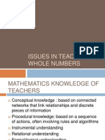 Issues in Teaching Whole Numbers