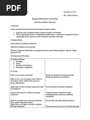 Bank Reconciliation