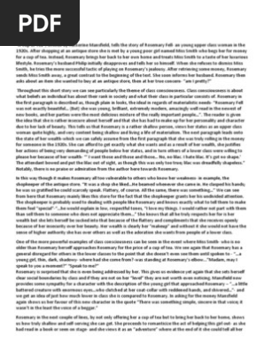 Analysis Of A Cup Of Tea By Katherine Mansfield Pdf