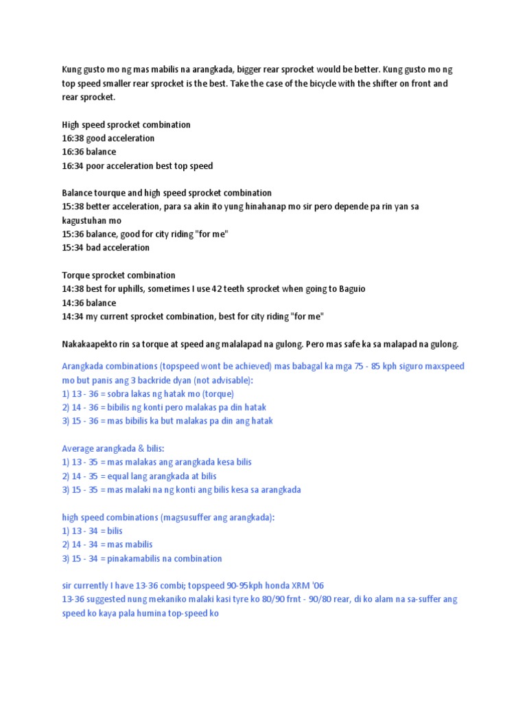 honda rs 150 sprocket combination