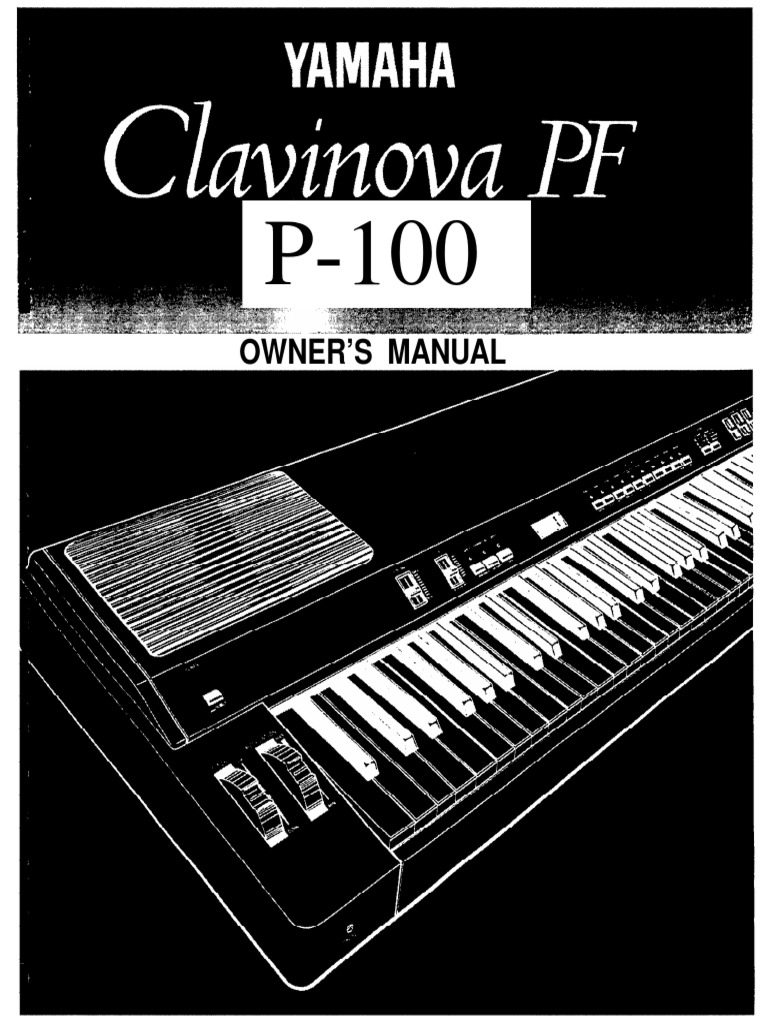 Manual Yamaha Clavinova P100 Piano Synthesizer