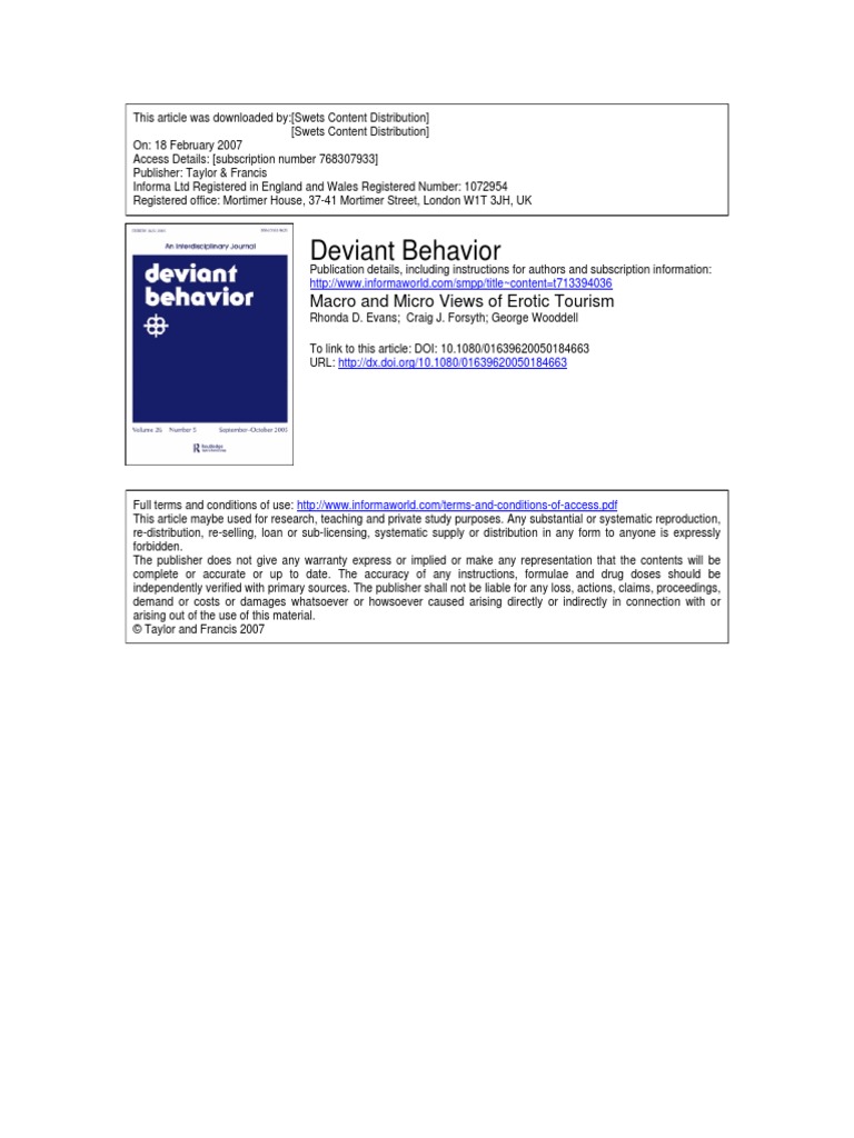 Evans Et Al - Deviant Behavior 2000 PDF | PDF | Deviance (Sociology ...