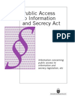 Sweden Public Access to Information and Secrecy Act