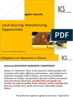Local Sourcing - Manufacturing Opportunities