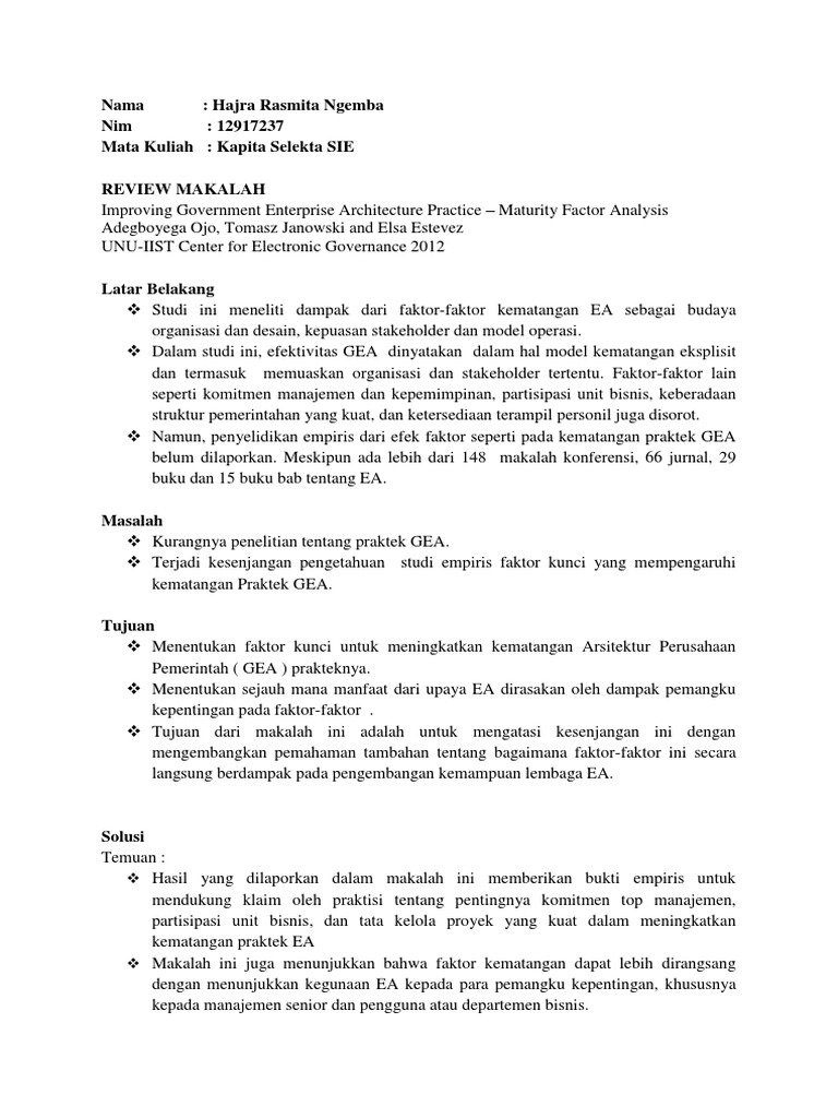 Contoh Makalah Review Contoh Makalah Terbaru 2021