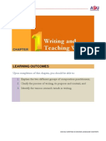 Writing and Teaching Writing: Learning Outcomes