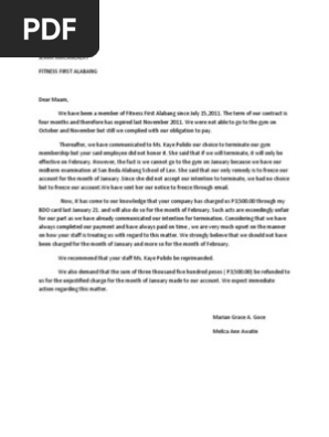 Termination Letter
