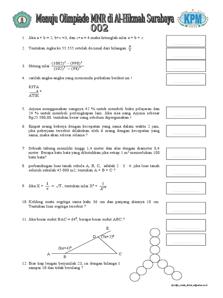 Matematika Nalaria Realistik 1