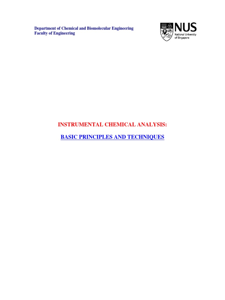 Instrumental Chemical Analysis PDF