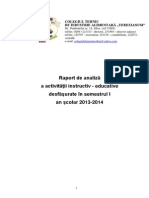 CTIA Terezianum - Raport Sem I - 2013-2014