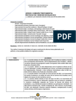 Acuerdos Comisión Petitorio Facultad Octubre 2012. Versión Final para Difudión y Validación Estamentos.