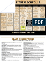 Minerals Sports Club March Fitness Schedule