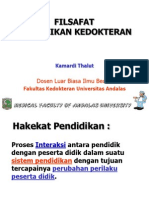 Filsafat Pendidikan Kedokteran - Prof. Kamardi