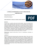 Texto5-A INTERAÇÃO PROFESSOR-ALUNO E O PROCESSO DE APRENDIZAGEM