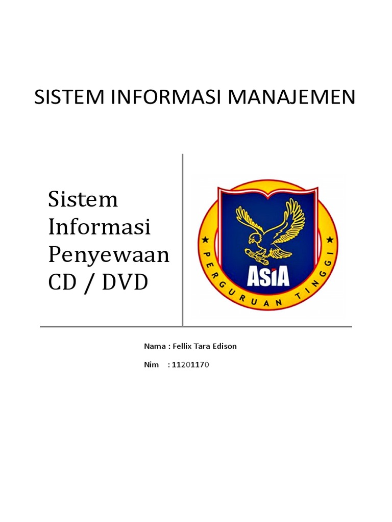 Sistem Informasi Rental CD/DVD | PDF
