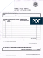 Formulario de Entrega Atividades Complementares