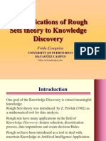 On Applications of Rough Sets Theory to Knowledge Discovery