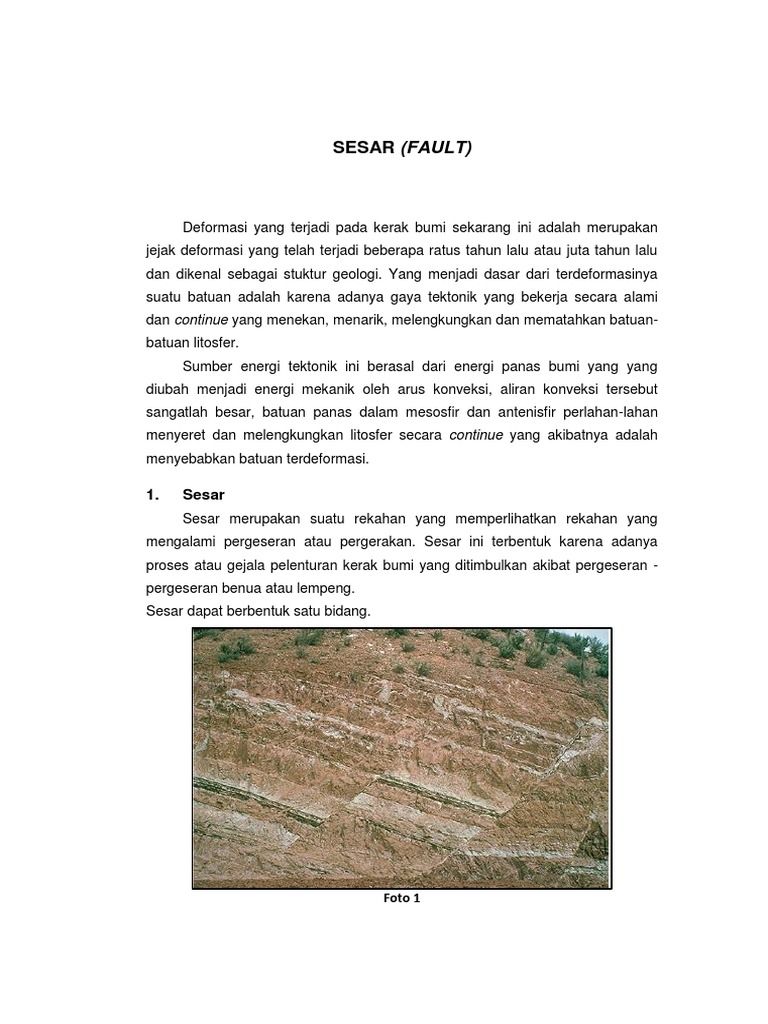 Proses Pembentukan Sesar Geologi | PDF | Sejarah