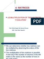Chapter 4: Matrices: 4.5 Multiplication of Two Matrices "Z Solution"