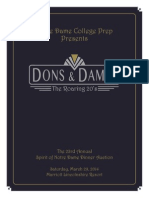 Notre Dame College Prep Dons & Dames Dinner Auction Booklet