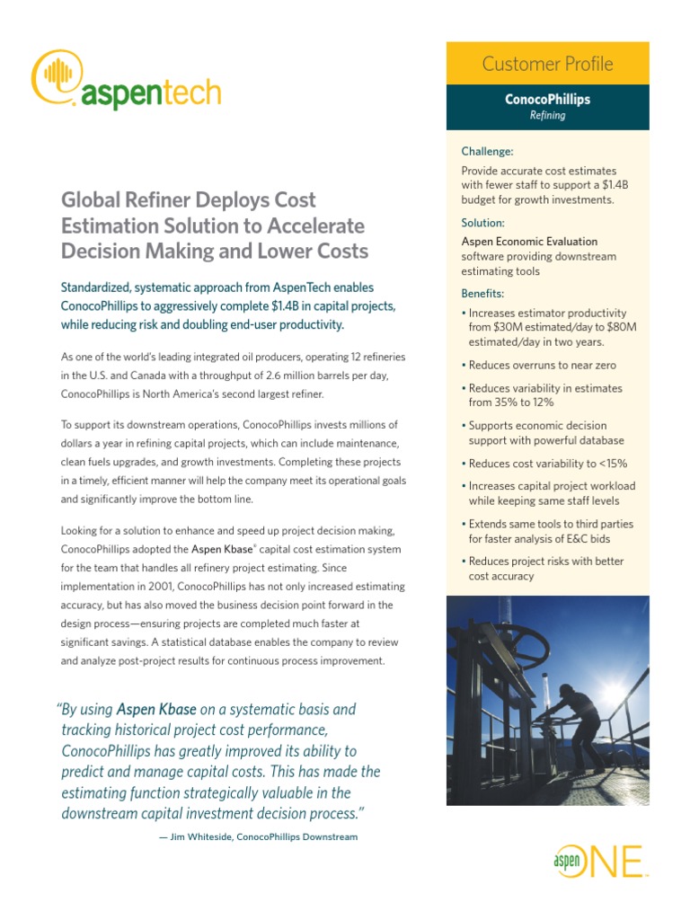 Conocophillips Case Study Oil Refinery Economic Growth