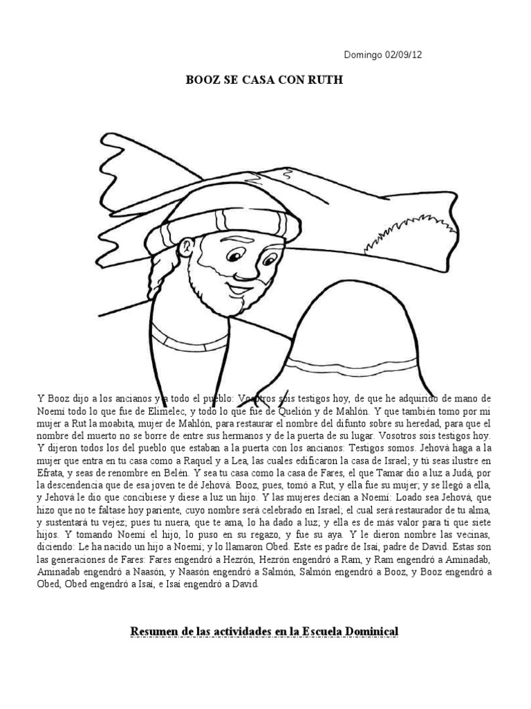 Rut y Booz: Actividades para Niños | PDF | Noemí (figura bíblica)