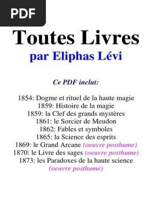 43451261 Eliphas Levi Les 9 Oeuvres Dieu Verite