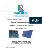 Panouri Solare Presiune-Instalare, Intretinere
