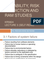 Reliability, Risk Prediction and Rams Studies (Self Read)