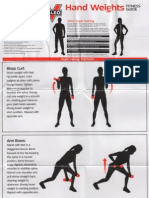 Valeo Hand Weights Fitness Guide Exercises Wall Poster