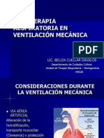 Fisioterapia Respiratoria en El Paciente Sometido A VM