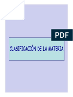 La Clasificación de La Materia