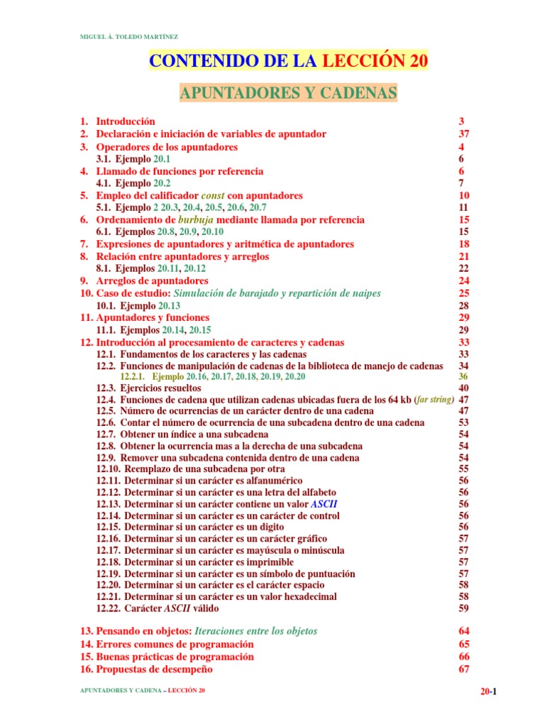 Apuntadores y Cadenas en C++ | PDF | C ++ | Compilador