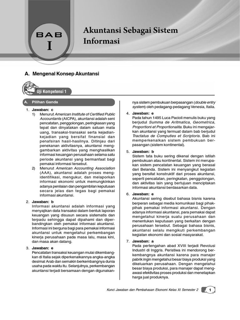 Jawaban Ekonomi Klas 10 Hal 115