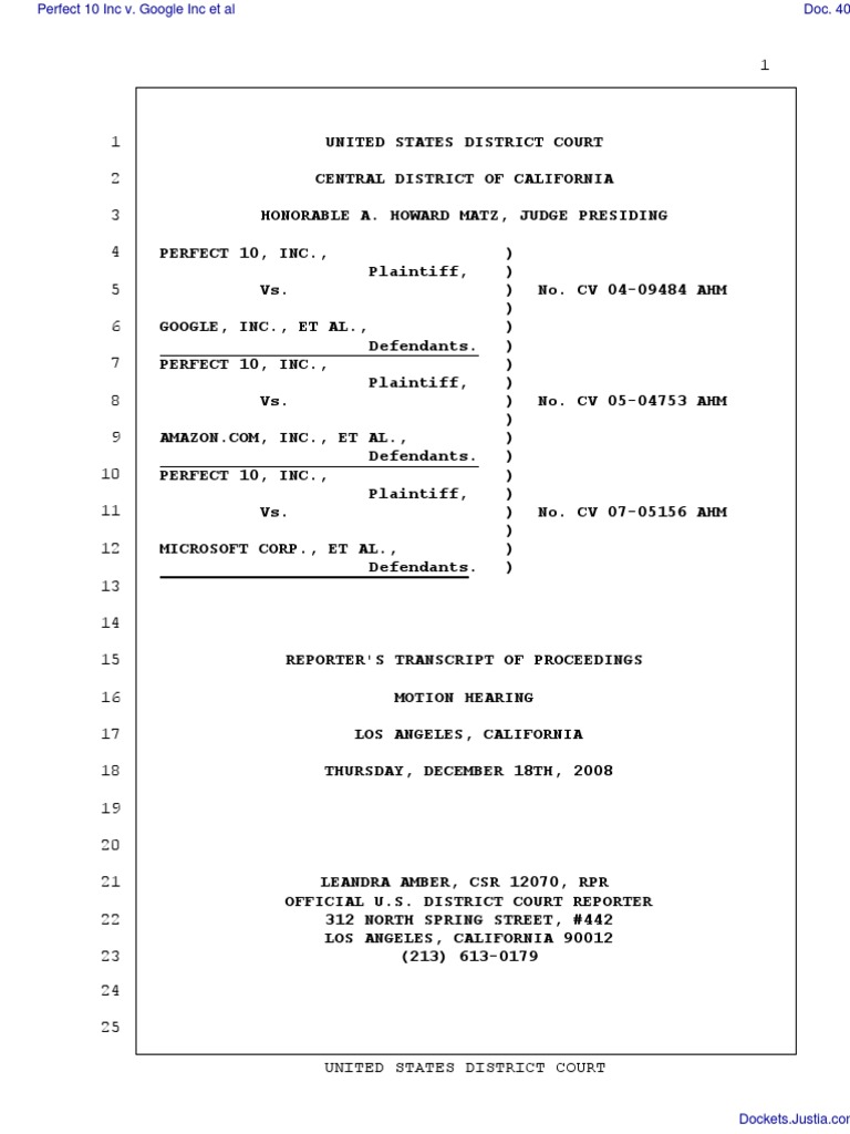 402.0 Transcript (CV) | PDF | Discovery (Law) | Lawsuit