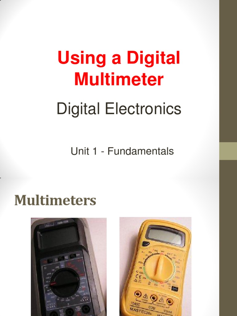 Digital Multimeter Basics | PDF